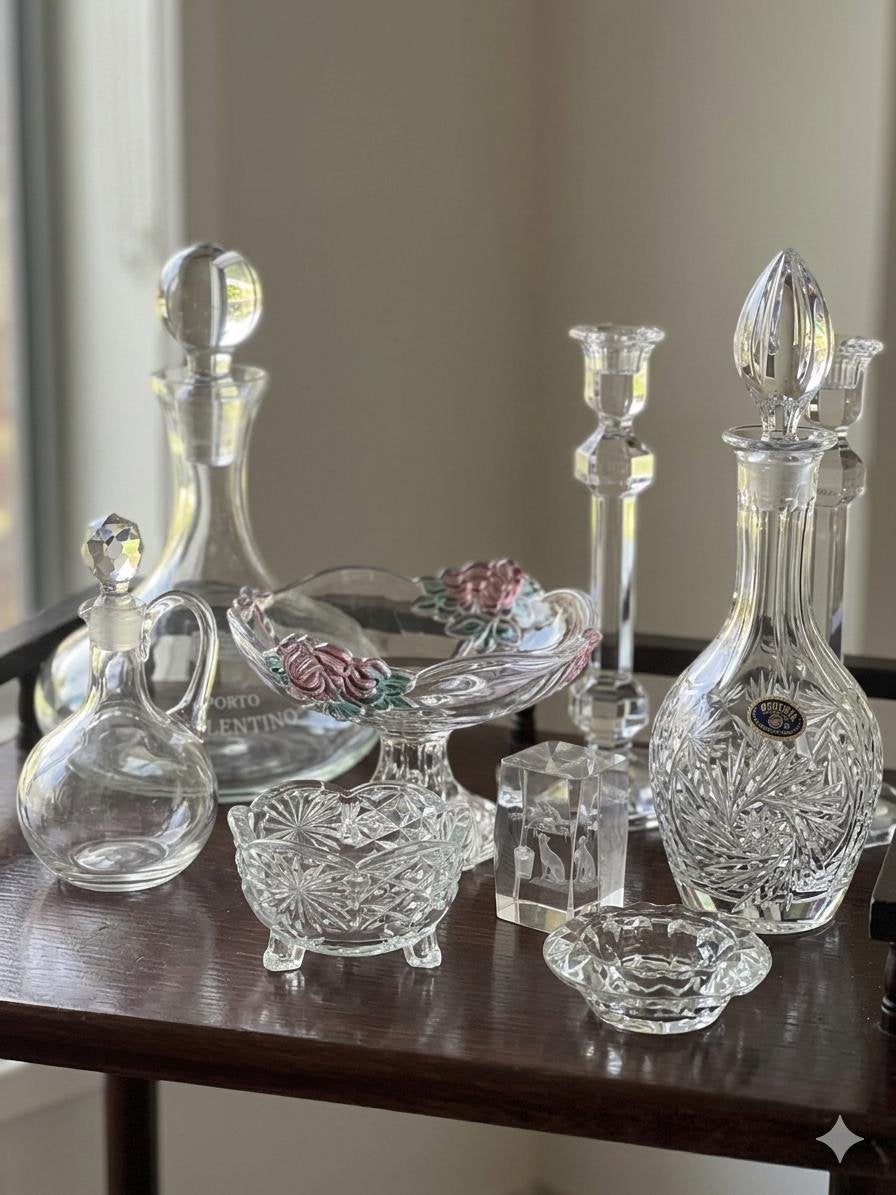 Bel ensemble de cristal et verrerie, Bohême — Lot complet, Antiquités & Art, Antiquités | Verre & Cristal, Enlèvement