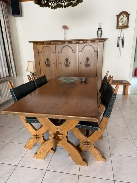 Eiken eettafel, Ophalen, Gebruikt, Robuust eiken, Eikenhout