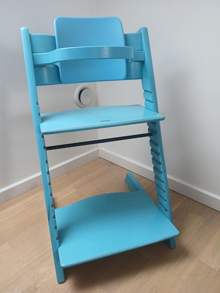 Appelblauwzeegroene tripp trapp kinderstoel, Kinderen en Baby's, Ophalen