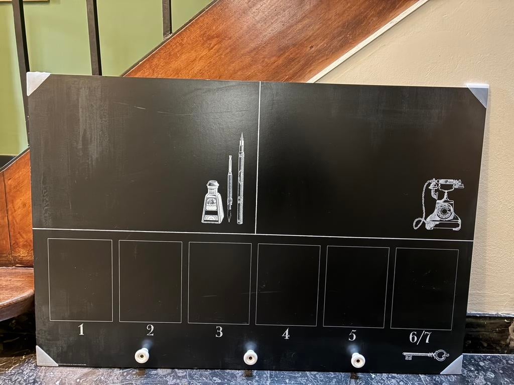 Ikea krijtbord met haakjes, Divers, Tableaux noirs, Enlèvement, Utilisé, Tableau noir