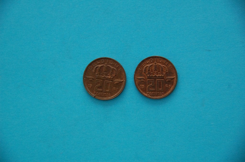 20 centiem 1962 en 1963, in zeer goede staat, Verzenden, Setje