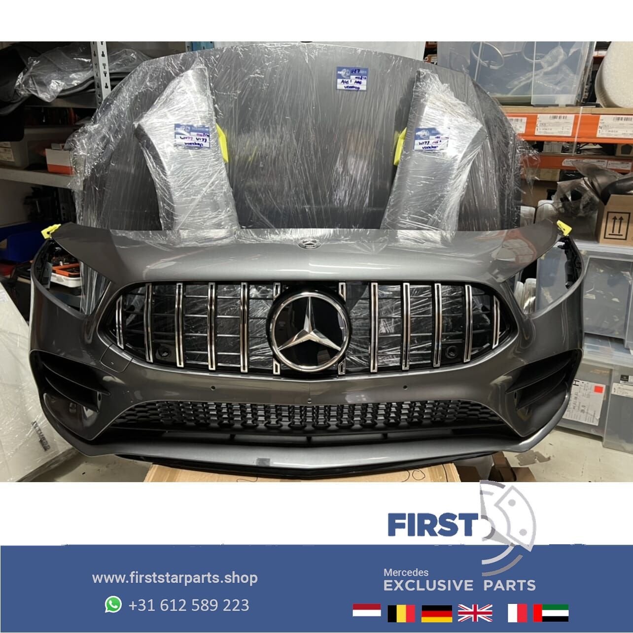 W177 V177 GT A35 AMG LINE VOORKOP BERG GRIJS Mercedes A Klas, Auto-onderdelen, Gebruikt, -, Voor, Ophalen of Verzenden