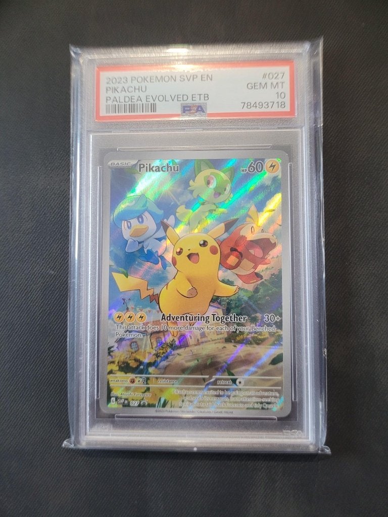 Pokémon Pikachu SVP 027 PSA 10 Engels, Enlèvement ou Envoi, Neuf, Cartes en vrac
