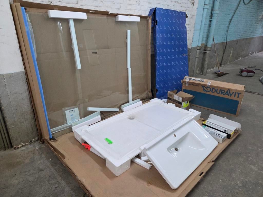 Paroi de douche et receveur 90x180, Maison & Meubles