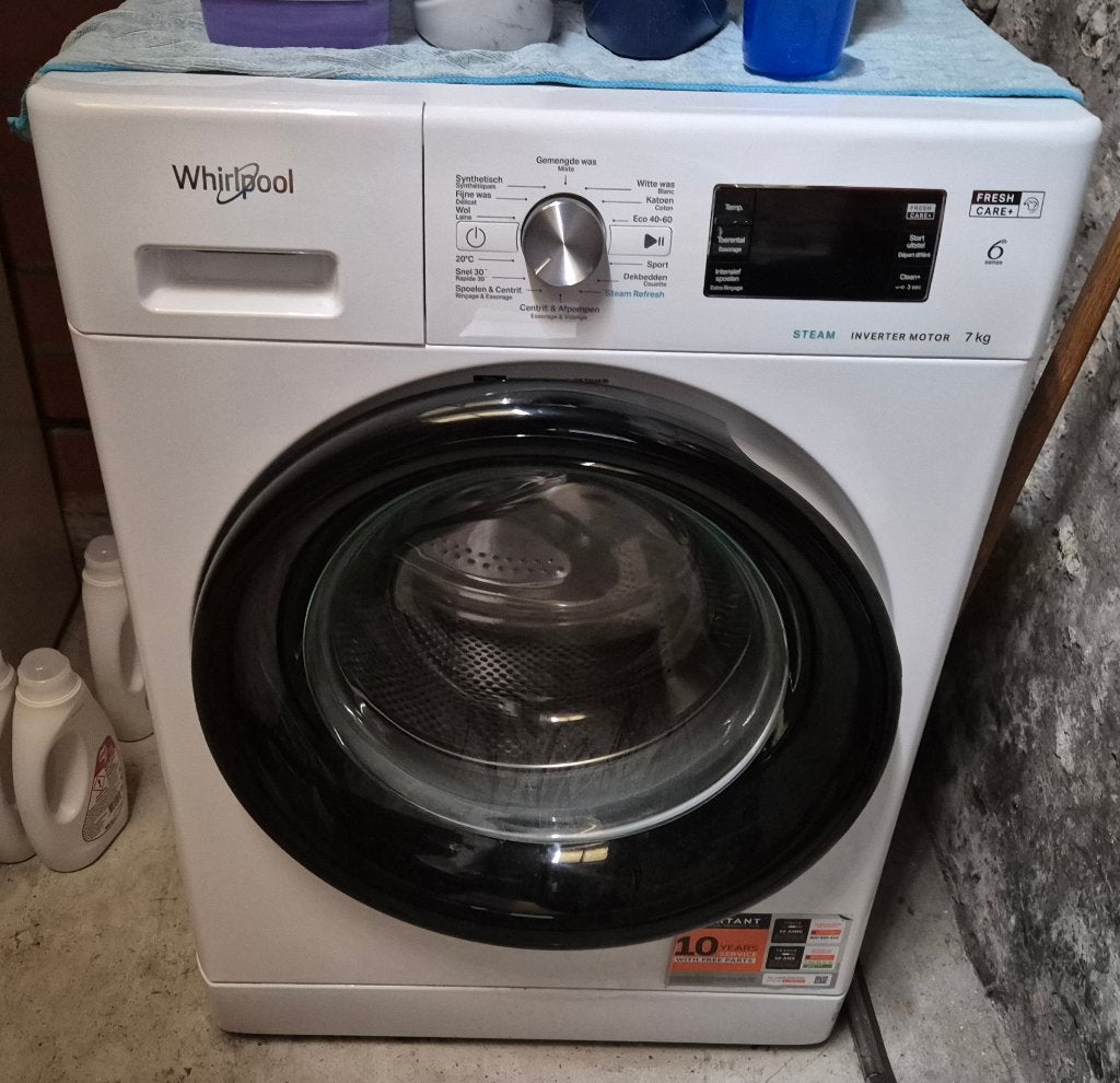 wasmachine whirlpool, Elektronische apparatuur, Ophalen, 6 tot 8 kg, Gebruikt, Bovenlader