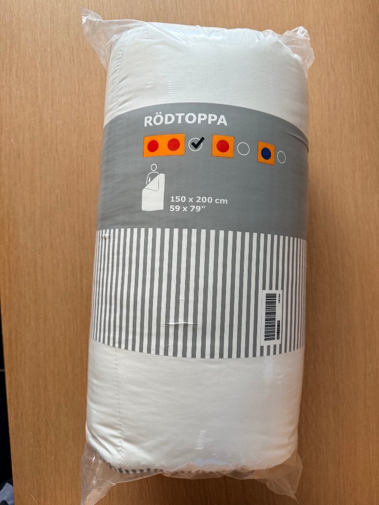 IKEA RÖDTOPPA dekbed 150200 cm – nieuw, nog in verpakking, Huis en Inrichting, Ophalen, Eenpersoons, Wit, Nieuw