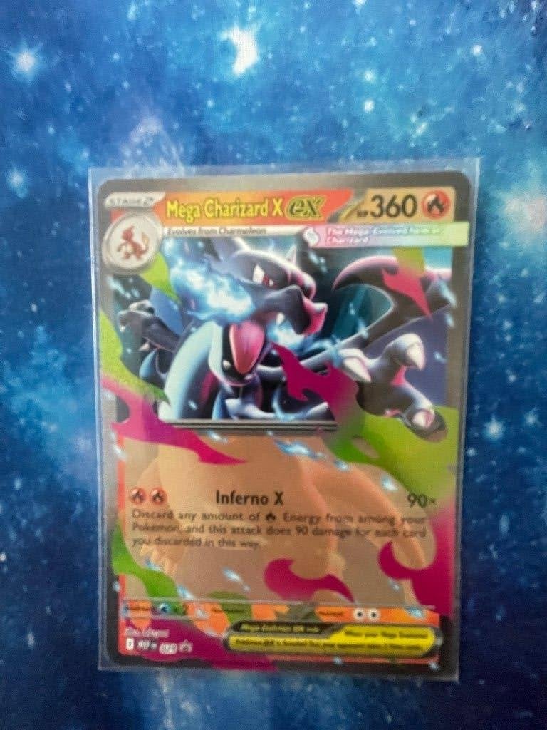 Charizard x ex pokemon kaart, Hobby en Vrije tijd, Ophalen, Zo goed als nieuw, Losse kaart, Foil