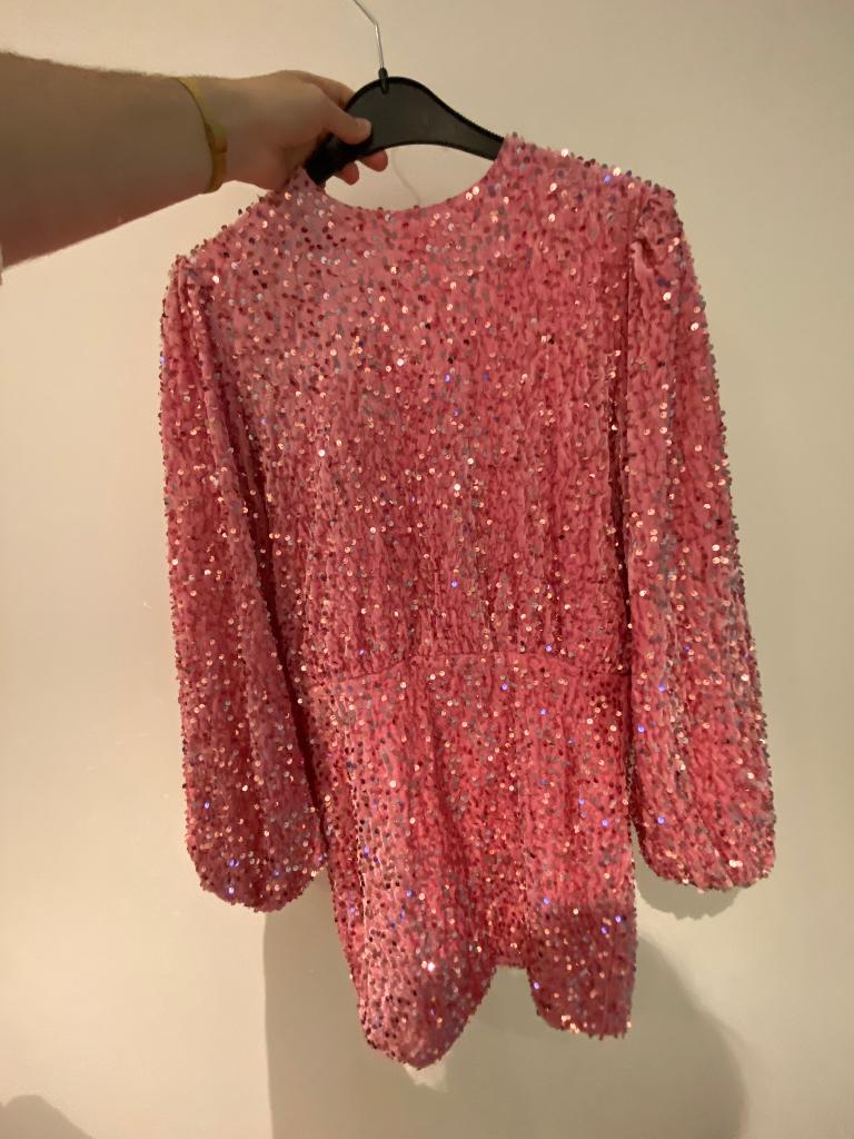 Pailletten jurk roze, Kleding | Dames, Maat 38/40 (M), Ophalen of Verzenden, Loavies, Roze