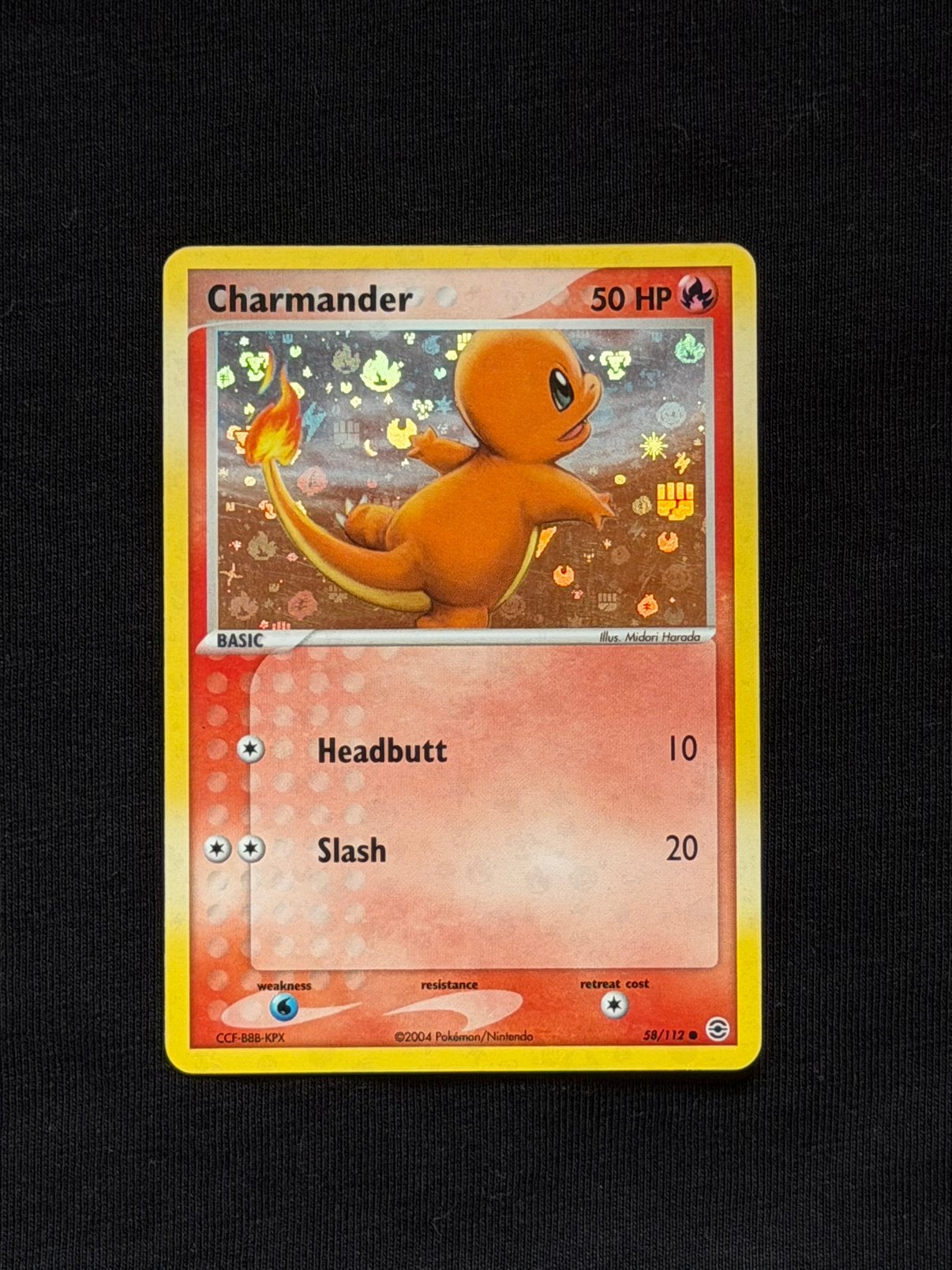 Charmander | Reverse Holo | EX FireRed & LeafGreen | 58/112, Ophalen of Verzenden, Zo goed als nieuw