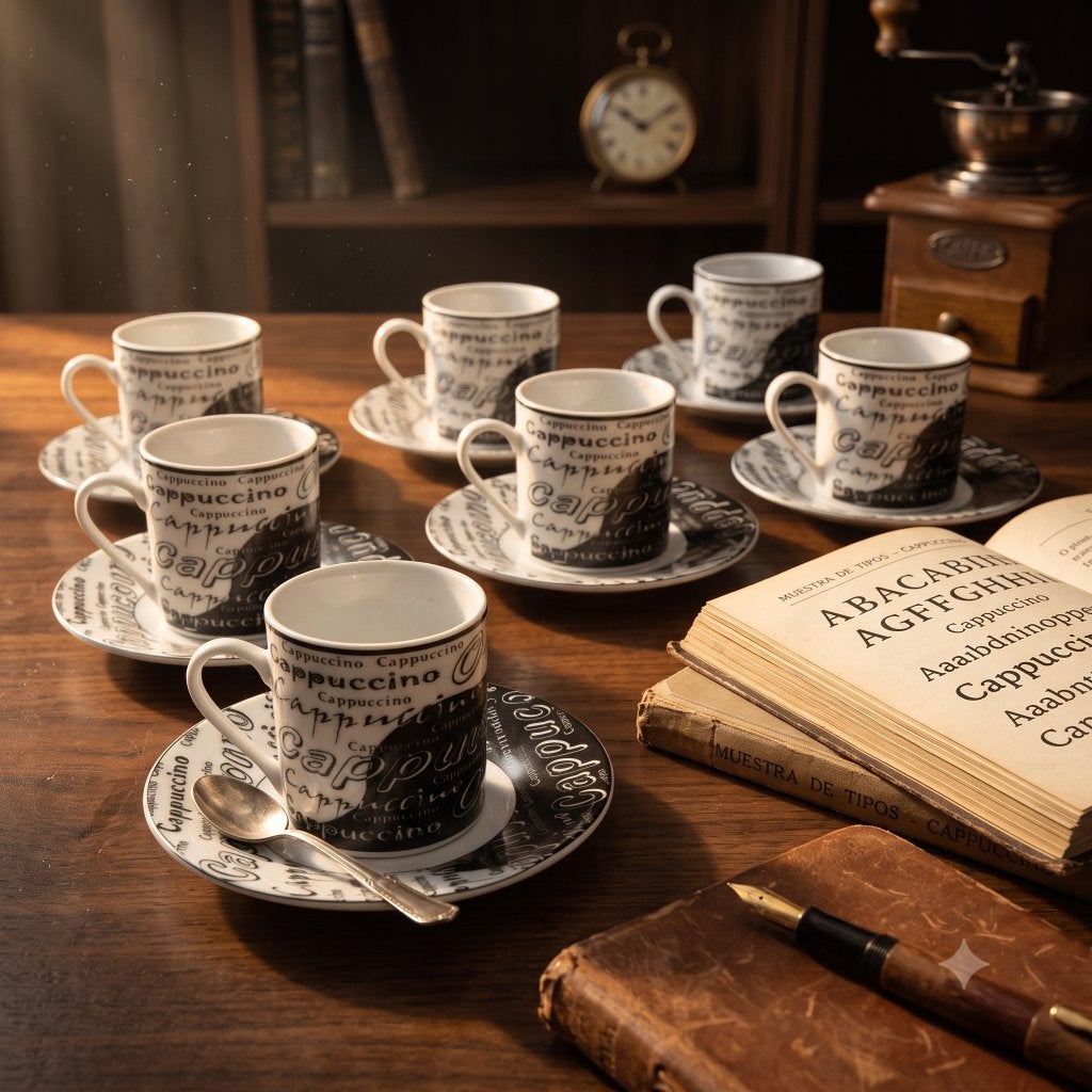 Tasses Espresso Cappuccino Noir Blanc, Maison & Meubles, Enlèvement ou Envoi, Comme neuf, Moderne, Tasse(s) et/ou soucoupe(s)
