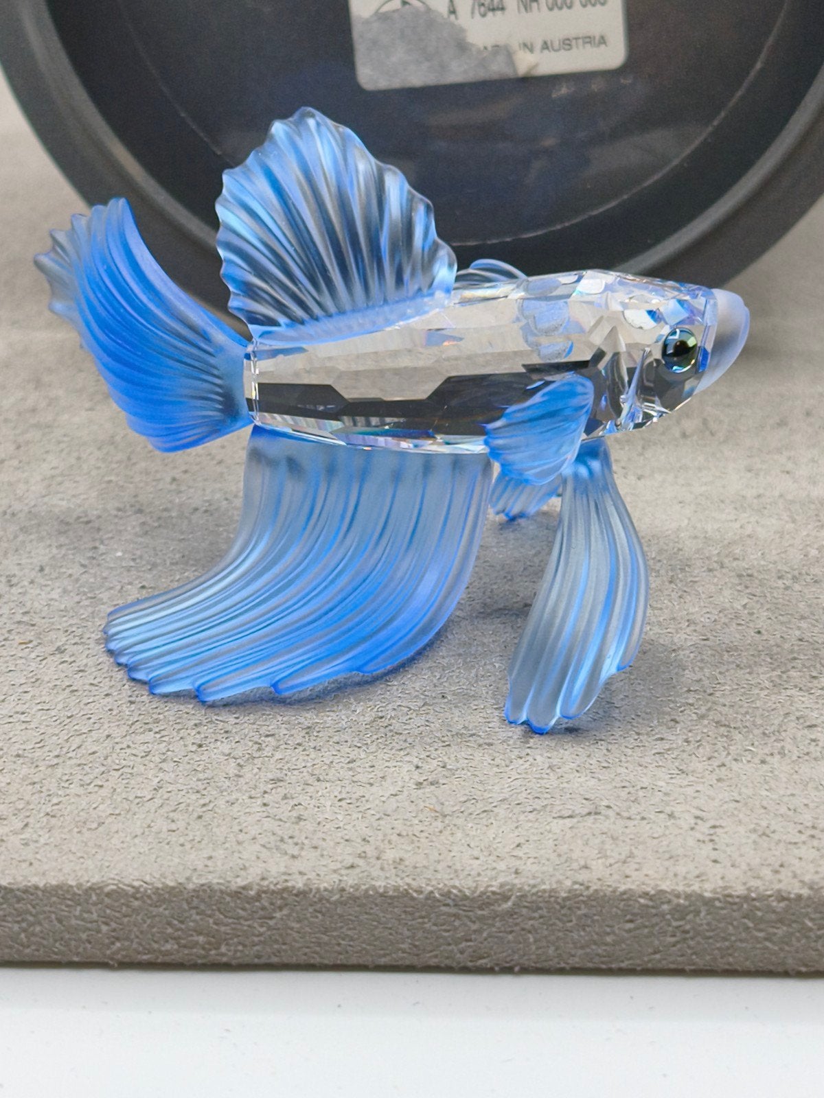 Swarovski Siamese vechtvis blauw., Collections, Enlèvement ou Envoi