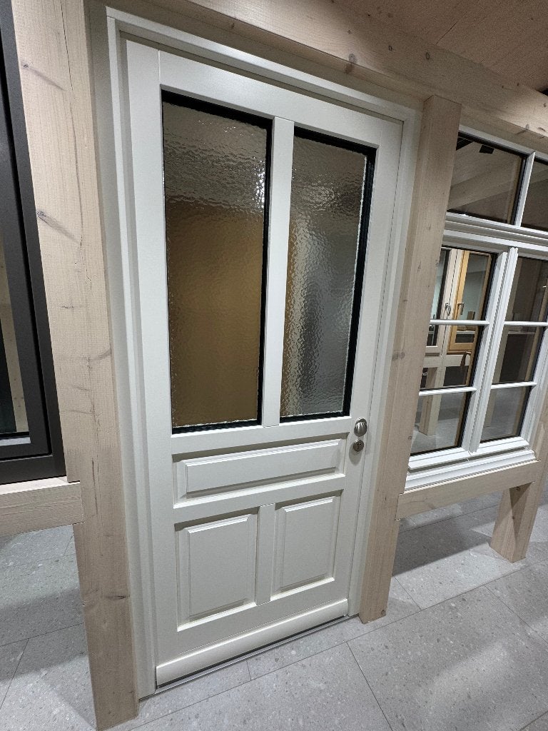 witte houten deur klassieke stijl, 215 cm of meer, Nieuw, Buitendeur, Glas