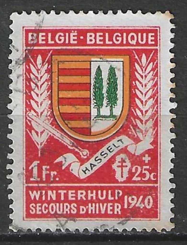 Belgie 1940 - Yvert/OBP 543 - Winterhulp - Hasselt (ST), Postzegels en Munten, Postzegels | Europa | België, Gestempeld, Gestempeld