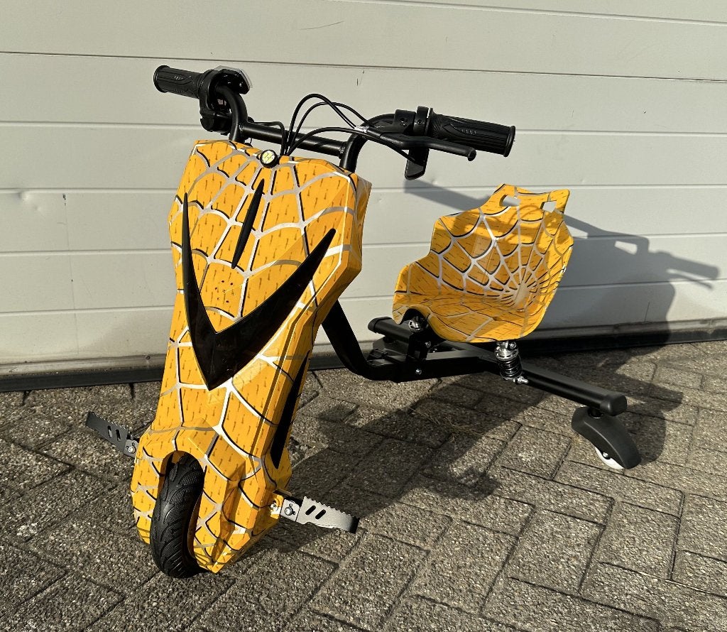 Elektrische Drift Trike Kart geel 250W 36V Bluetooth NIEUW, Ophalen of Verzenden, Nieuw
