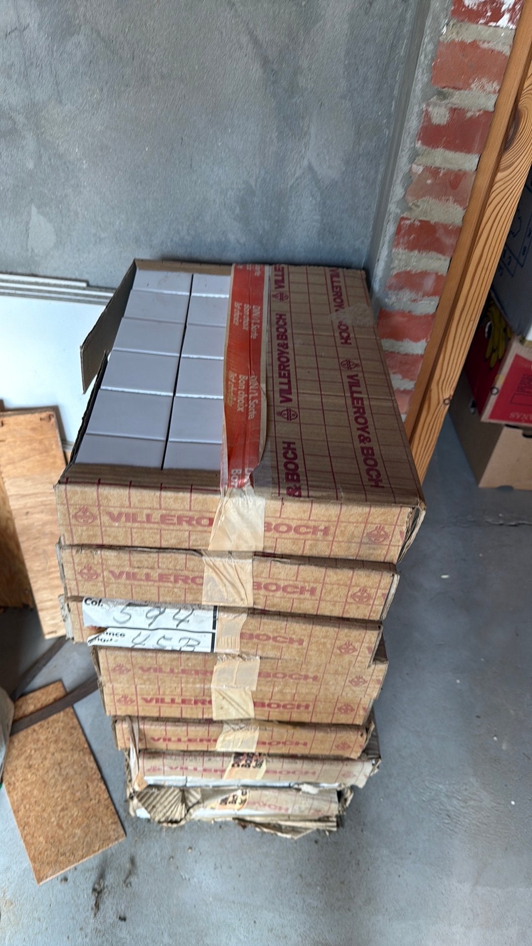 Lot de 10 carreaux blancs Villeroy & Bosch 7,5 x 7,5, Enlèvement, Comme neuf