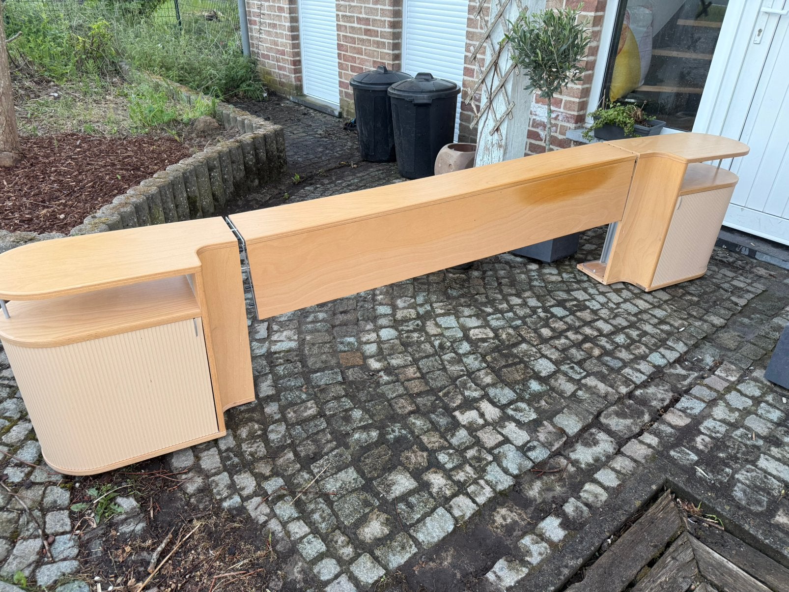 Tables de nuit et arriere de lit pour auping auronde 1m80, Ophalen, Zo goed als nieuw
