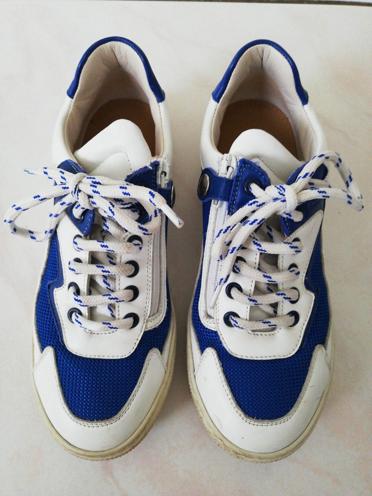 Sneakers wit blauw leder Zecchino d'oro maat 34, Ophalen of Verzenden
