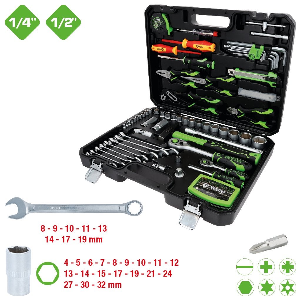 Ensemble d'outils universels Competition 1/4" + 1/2 », 106 p, Envoi, Neuf