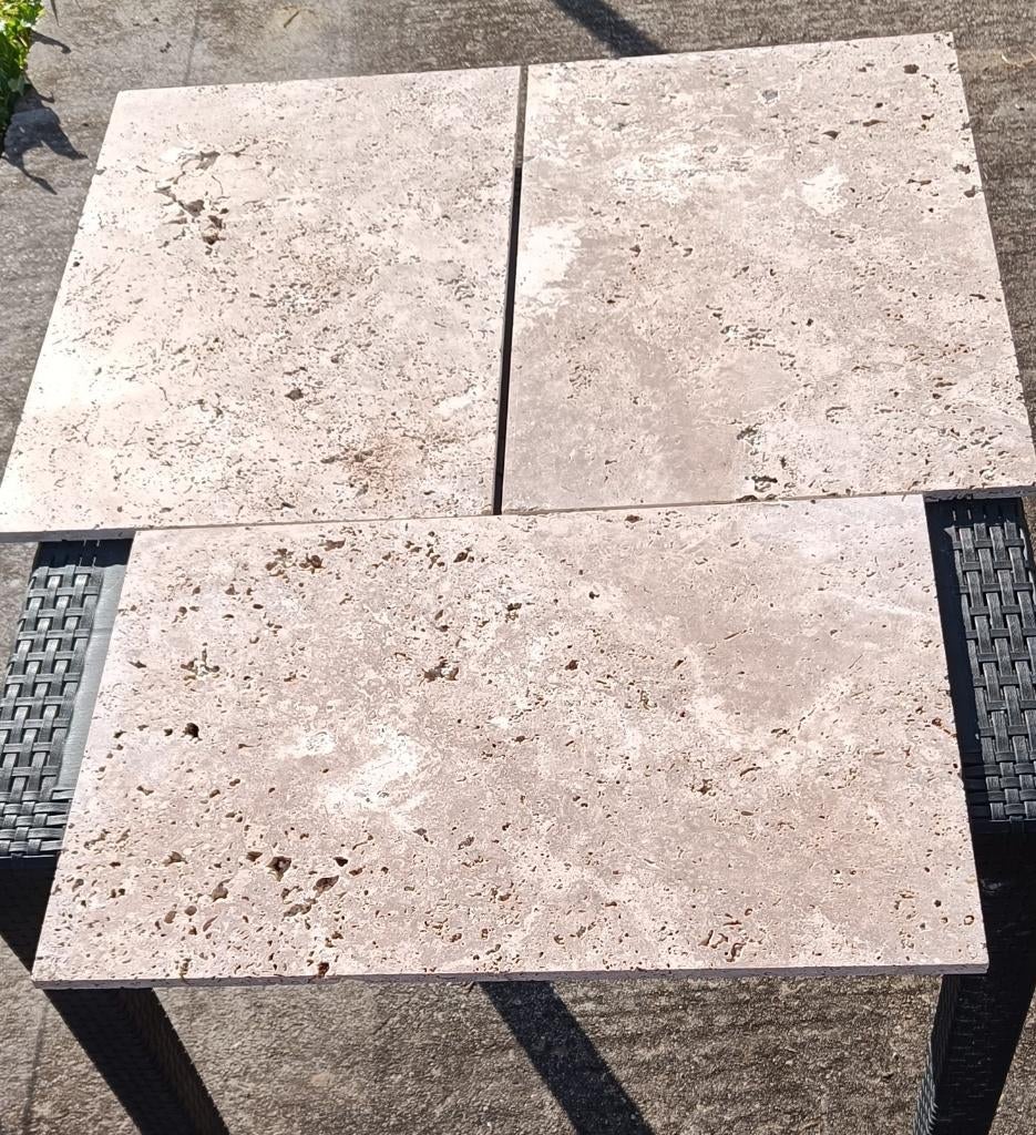 Carrelage de sol en travertin, Planchers ou planches, Pierre ou Argile, Enlèvement, 10 m²² ou plus