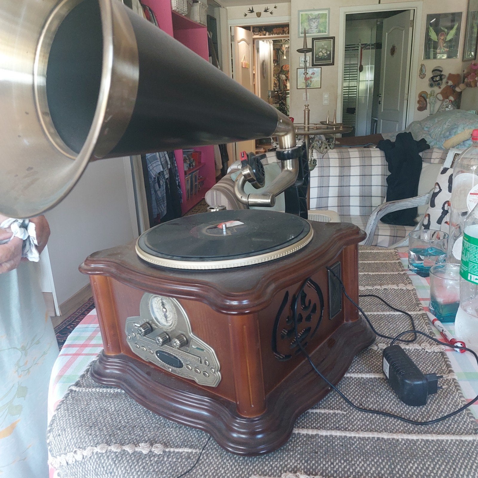 Platenspeler retro model, Antiek en Kunst, Antiek | Tv's en Audio, Ophalen