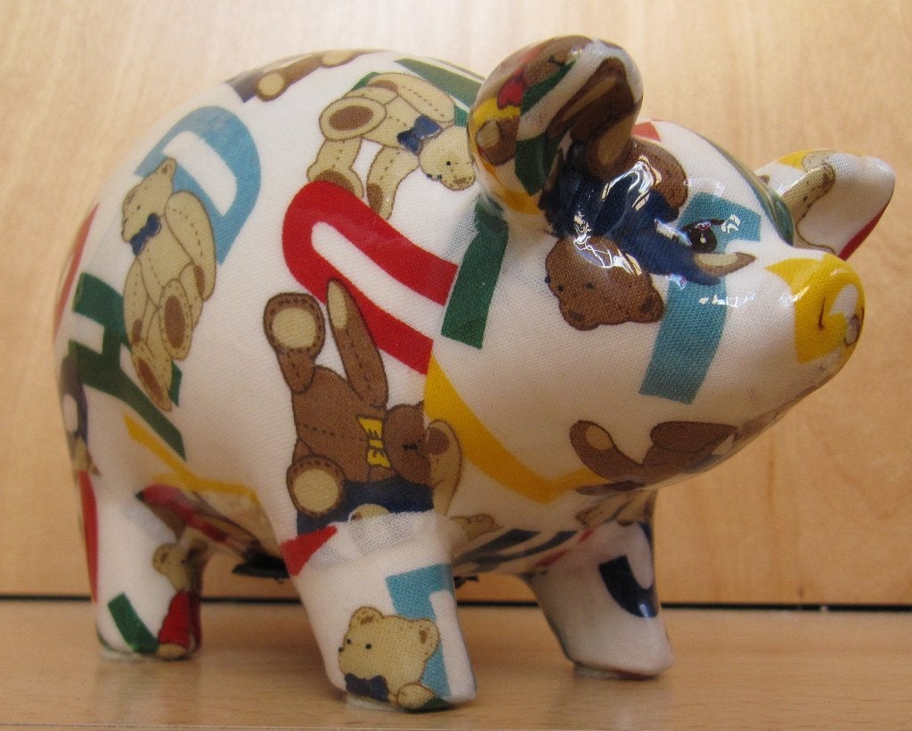 Spaarvarken alfabet spaarpot keramiek (nieuw), Collections, Enlèvement ou Envoi, Neuf, Pierre, Poterie ou Céramique, Animal