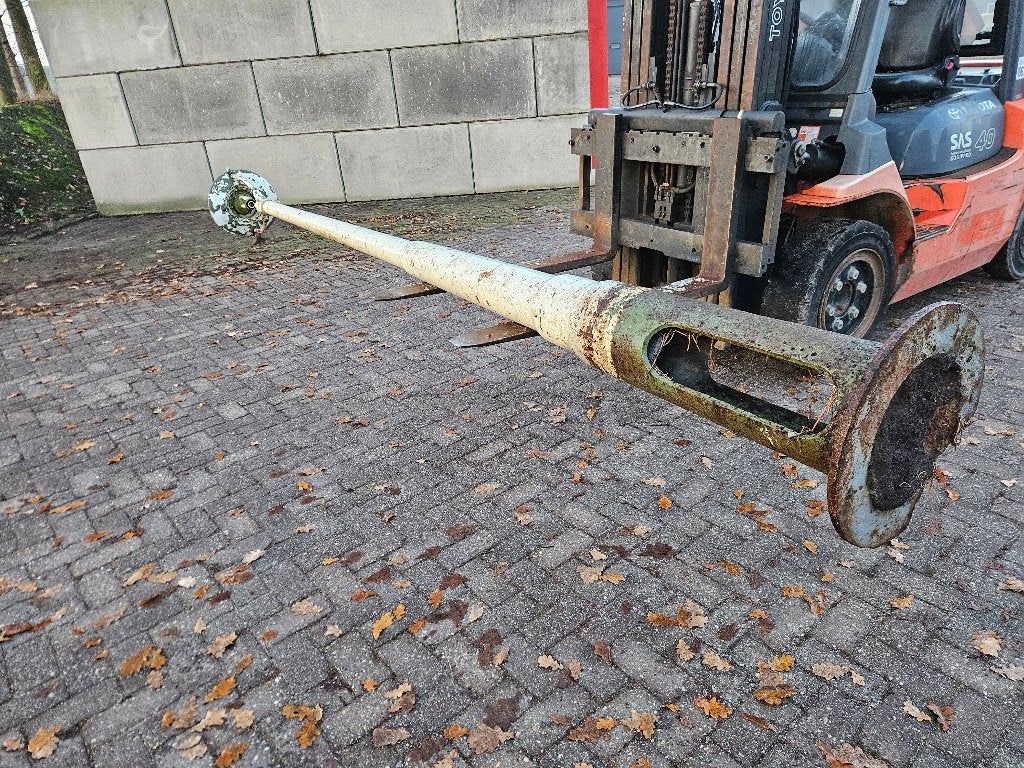 Antieke gietijzeren lantarenpaal Met lampenkap, Tuin en Terras, Ophalen, Gebruikt, IJzer