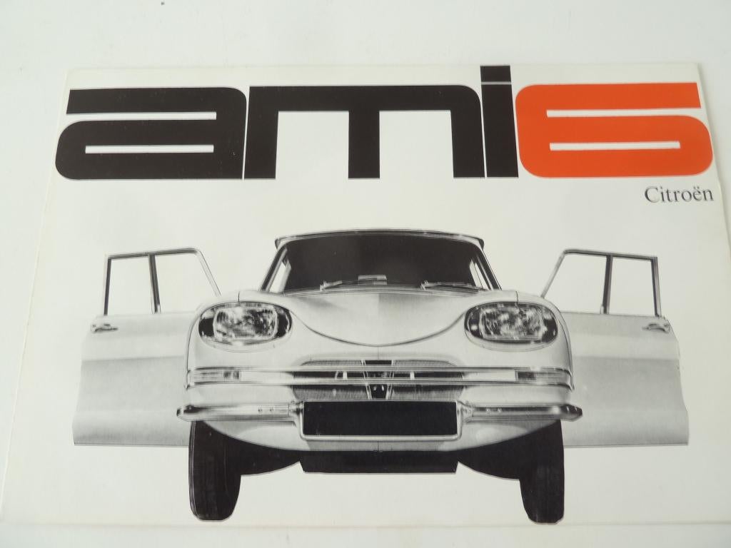 folder CITROËN AMI 6 retro oldtimer brochure auto classic, Boeken, Ophalen of Verzenden, Citroën