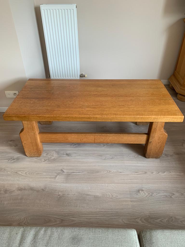 Salontafel. Volledig massief eik !, Enlèvement, Comme neuf