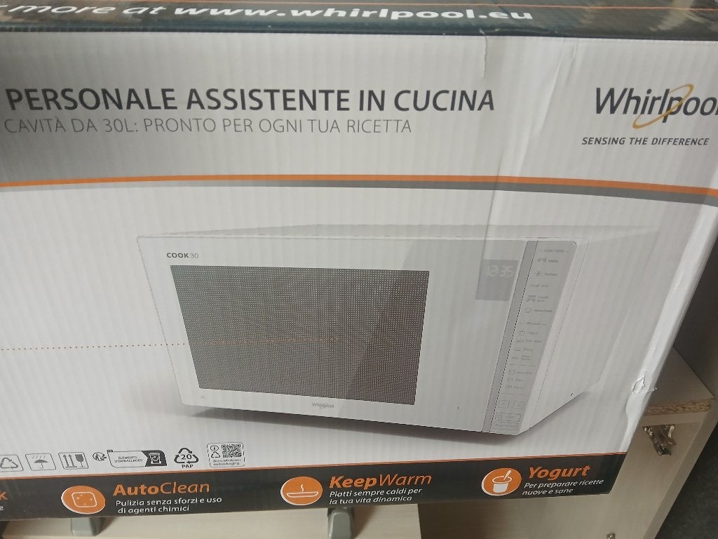 Whirlpool Microgolf combi oven, Ophalen, Gebruikt, Grill, Draaiplateau