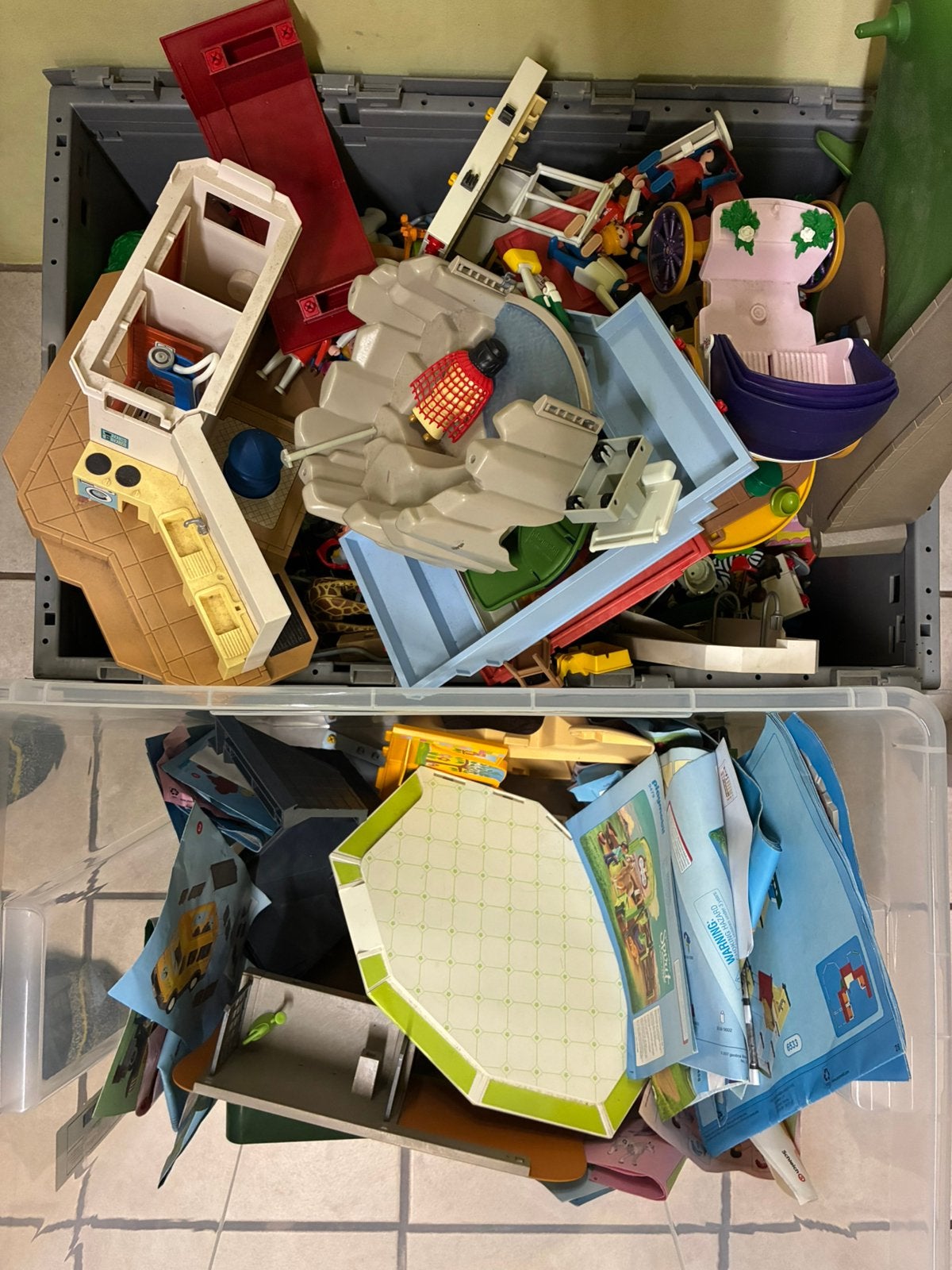 Partij playmobil in 1 koop, doe een hoed bod voor de kids, Enlèvement, Utilisé, Pièces détachées, Autres types