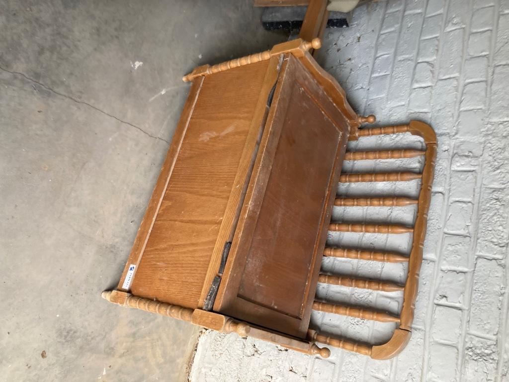 Houten bank met opbergruimte, Ophalen, Gebruikt