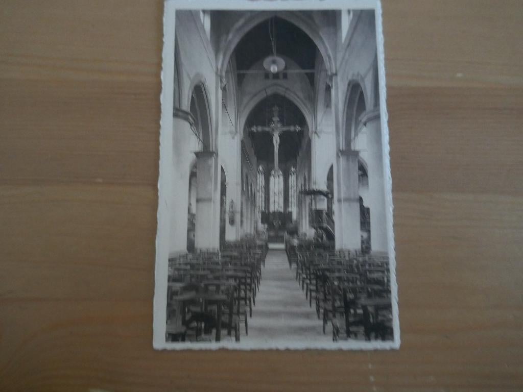 wuustwezel kerk binnenzicht, Verzamelen, Postkaarten | België, Verzenden, Ongelopen, Antwerpen