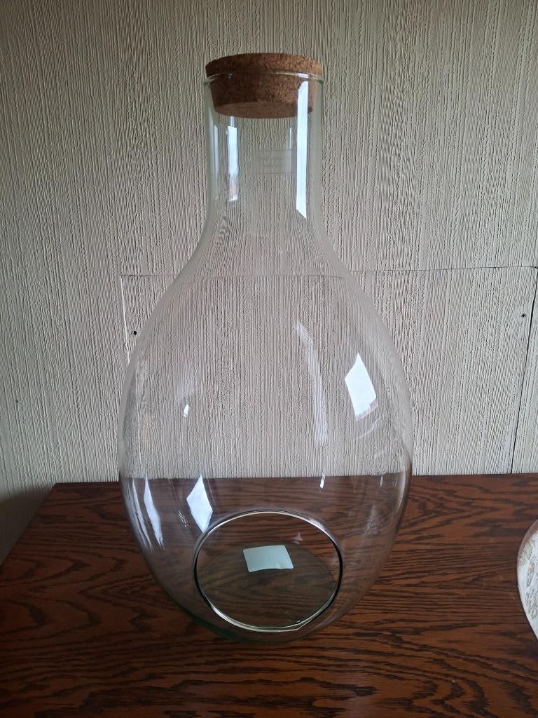 Glazen vaas, Ophalen, Zo goed als nieuw, Glas, 50 tot 75 cm