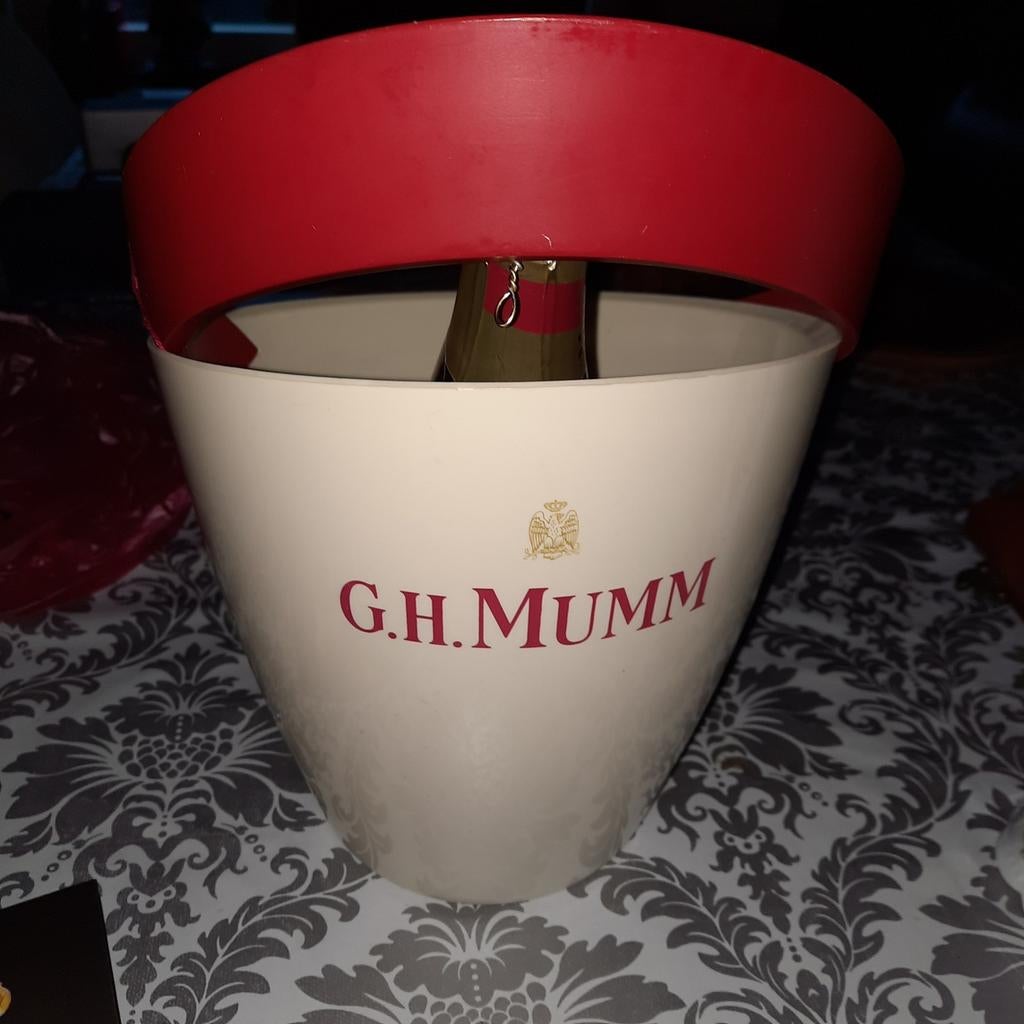 G.H.MUMM champagne emmer + fles (!) leeg , met capsule !, Verzamelen, Ophalen of Verzenden, Zo goed als nieuw