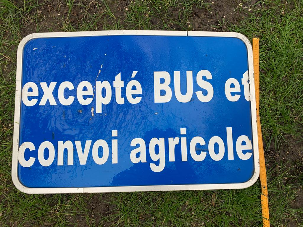 Signalisation Exceptée pour les BUS et les convois agricoles, Enlèvement ou Envoi, Comme neuf, Autres types