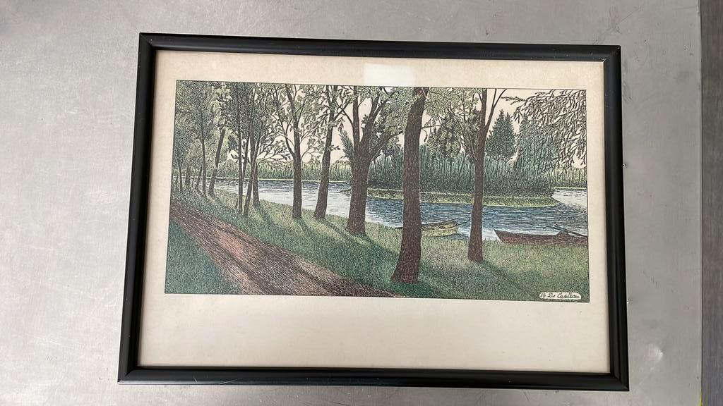 Ets of litho gemaakt door R. De Coster - 20e eeuw, Antiek en Kunst, Ophalen of Verzenden