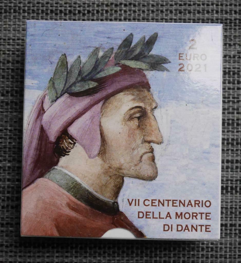 2 euro Vatican 2021 Be  Dante Alighieri - Belle Epreuve, Enlèvement ou Envoi, Vatican, 2 euros, Série