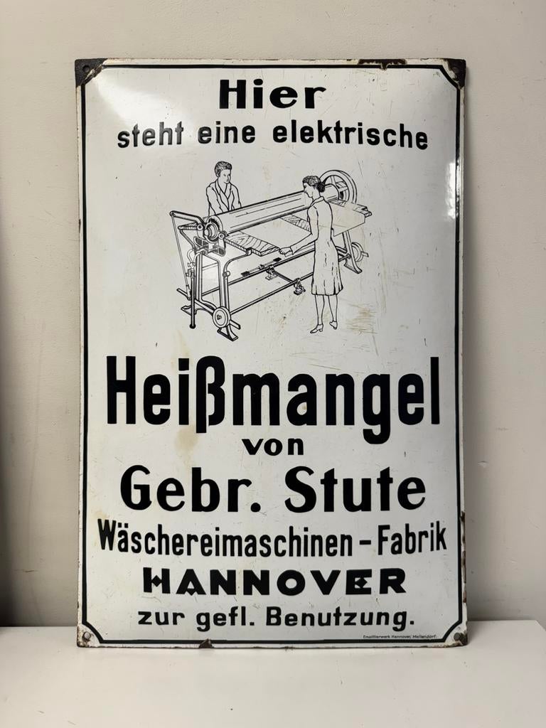 Assiette en émail antique Heissmangel, Enlèvement ou Envoi