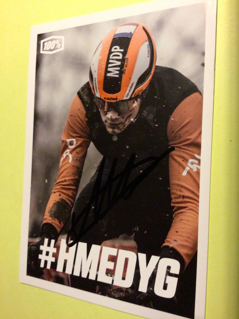 wielerkaart    mathieu van der poel signe, Verzenden, Zo goed als nieuw