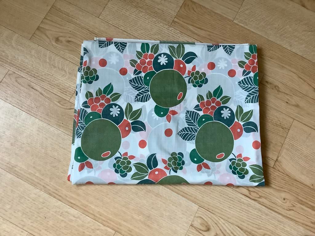 Vintage synthetisch tafelkleed, Ophalen, Zo goed als nieuw, Wit, Tafelkleed of Tafelzeil