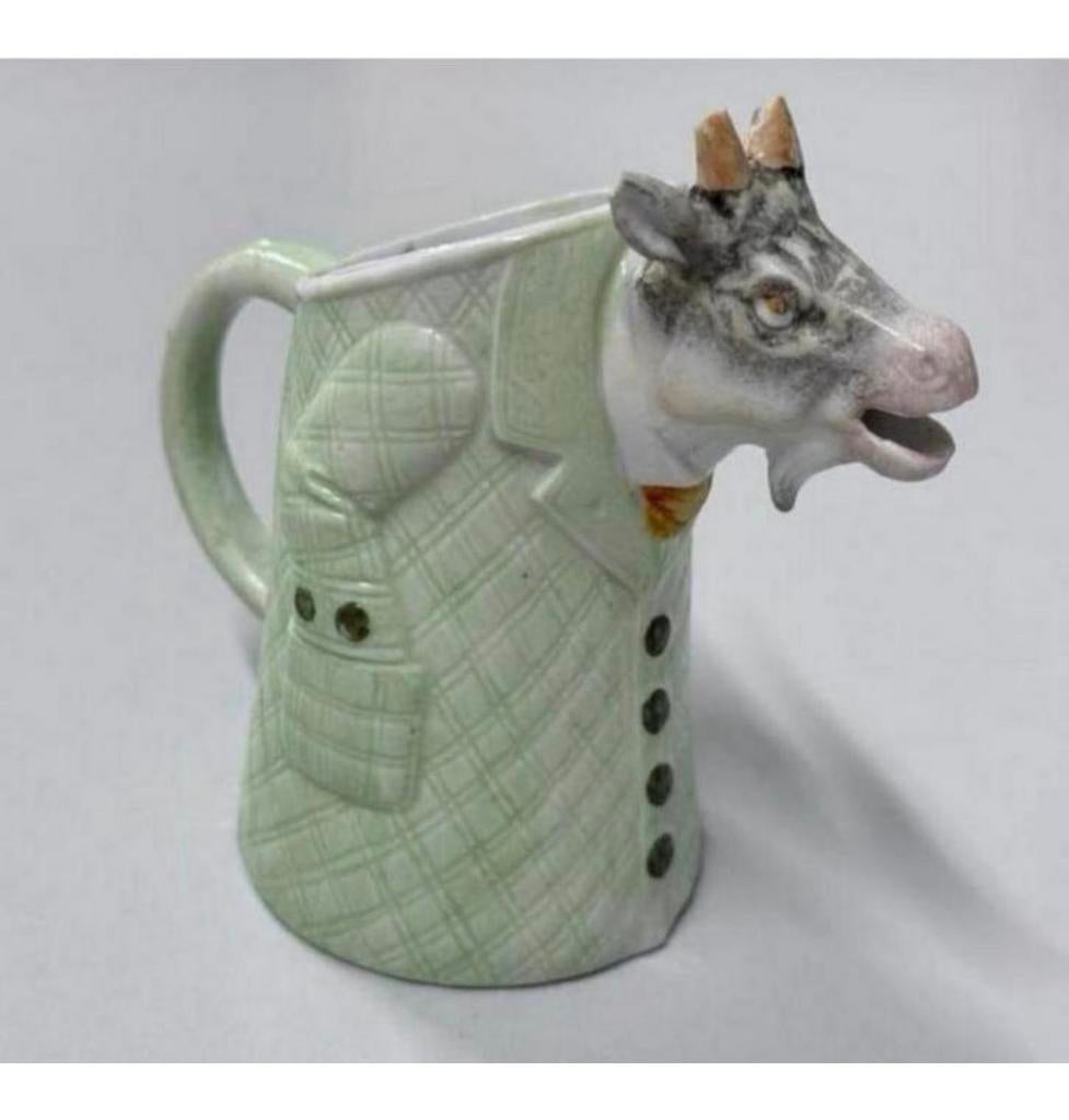 Pot à lait ancien Pot SCHAFER & VATER en porcelaine chèvre, Enlèvement ou Envoi