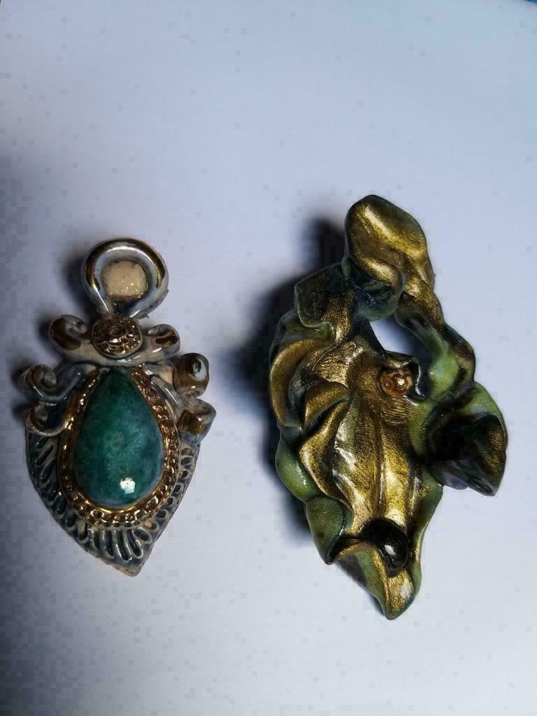 ANCIENNE BROCHE et ANCIEN PENDENTIF (années 50-70), Enlèvement ou Envoi, Broche
