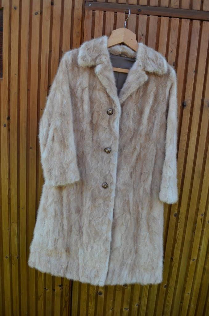 Manteau en vison - vison, Enlèvement ou Envoi, Porté, Taille 34 (XS) ou plus petite, Beige
