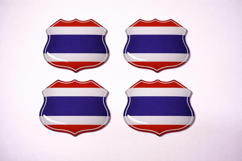 3D Thailand gel vlag stickers UV-bestendig, Verzamelen, Verzenden, Nieuw, Overige typen