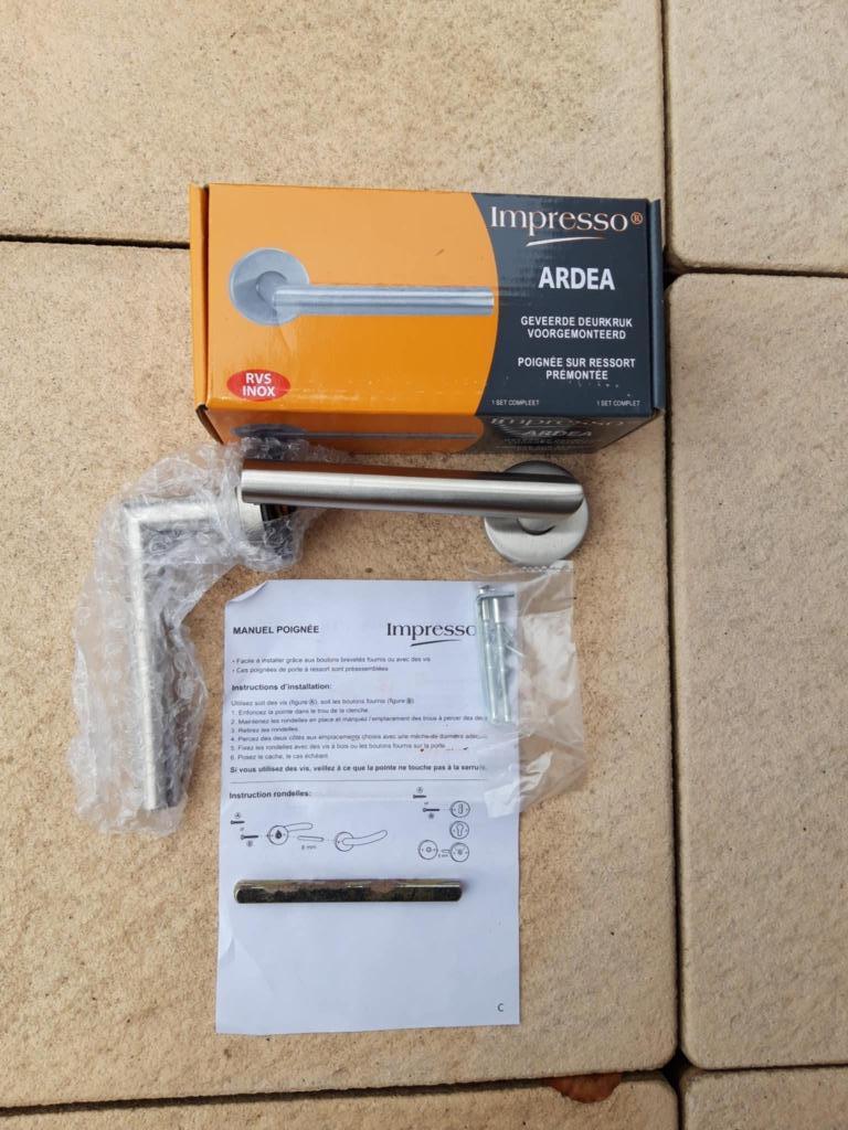 poignée de porte en inox neuve dans son emballage, Enlèvement ou Envoi, Neuf