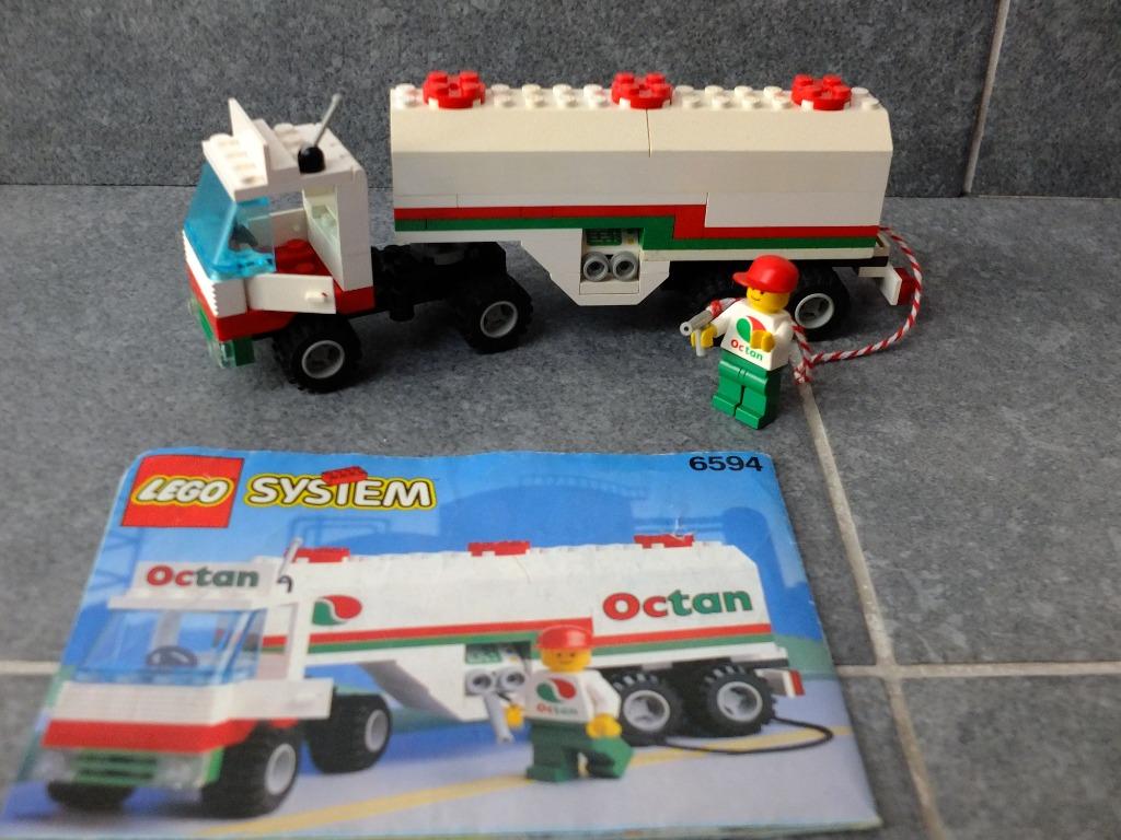 Lego System 6594 - Camion citerne Octan (Gas Transit), 1992, Enlèvement ou Envoi, Utilisé, Ensemble complet, Lego