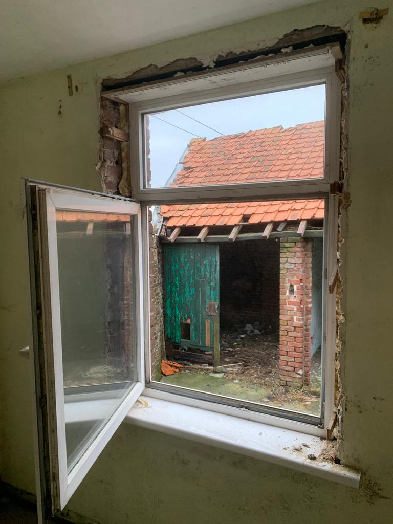 2 x PVC Raam, Doe-het-zelf en Bouw, Raamkozijnen en Schuifdeuren, Ophalen, Gebruikt