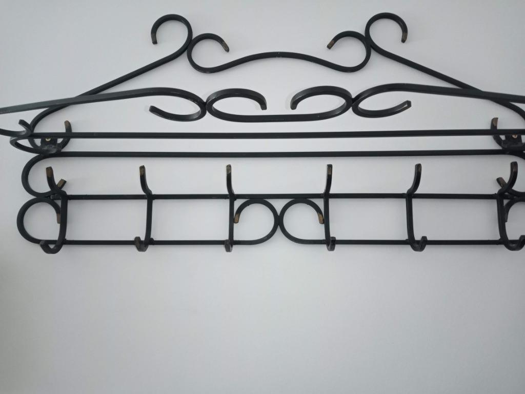 porte manteau ancien en fer forgé année 1930, Enlèvement ou Envoi, Utilisé, Portemanteau mural