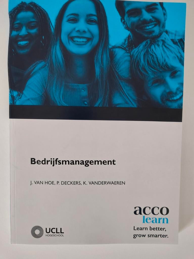 Bedrijfsmanagement UCLL, Acco, Ophalen of Verzenden, Management, Zo goed als nieuw