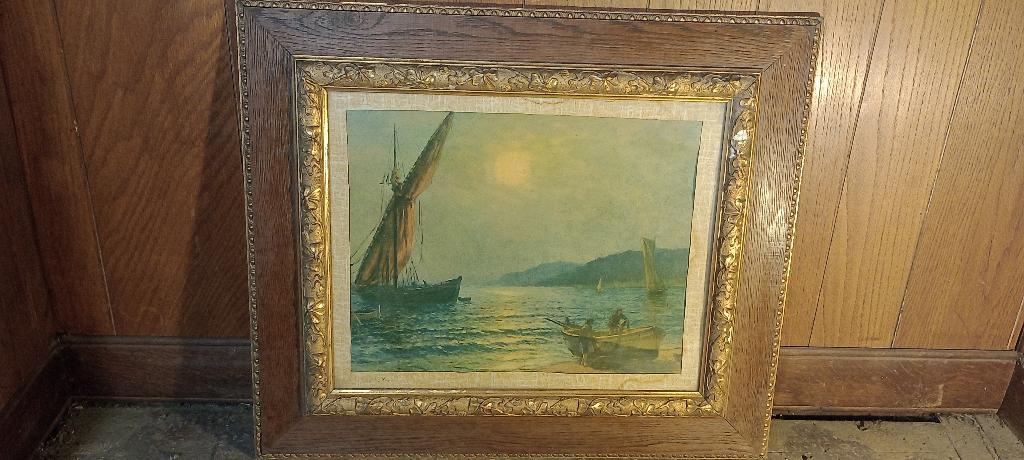Reproduction imprimée, maritime,voilier et mer, 70x60, n7, Enlèvement, Classique, Encadré